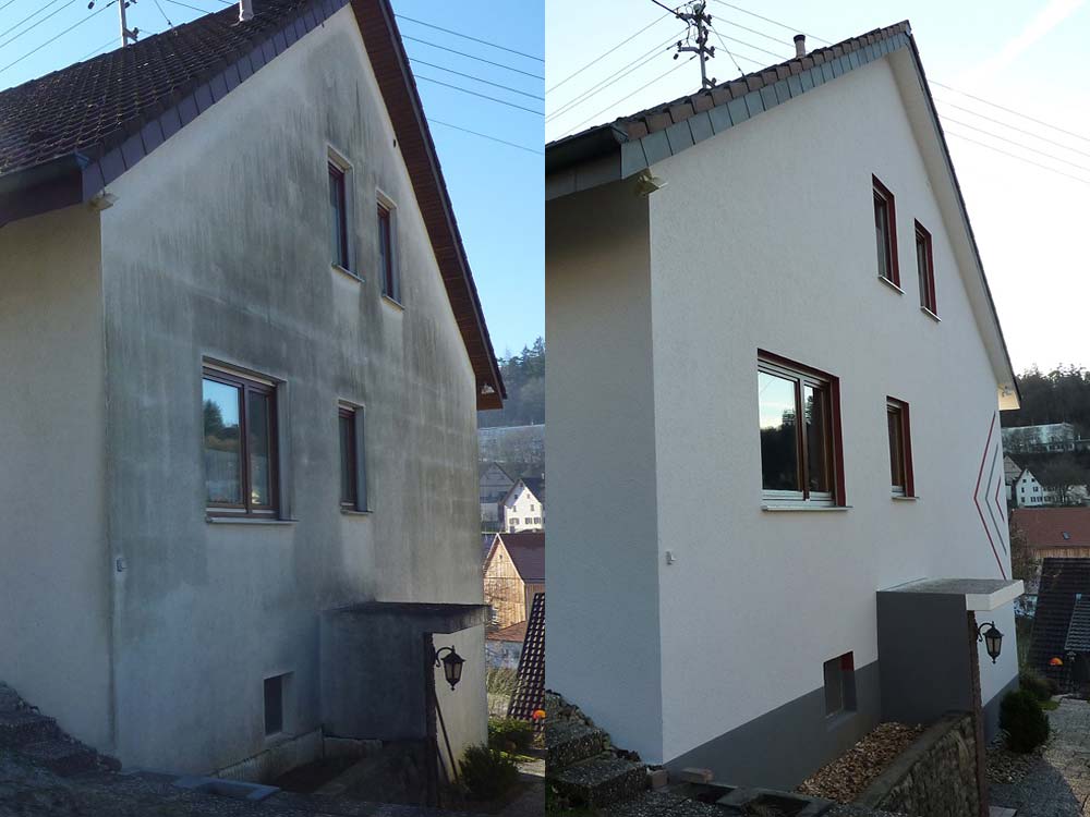 Beispiele Fassade - <br>vorher und nacher